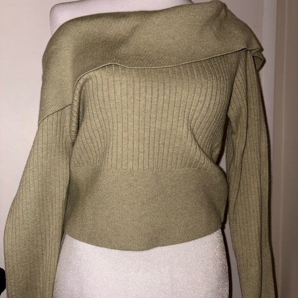 wild fable Sweaters - Wild Fable Sage Off-Shoulder Sweater